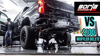 BORLA SType Exhaust vs Straight Pipe  Silverado / Sierra