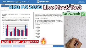 🎯Oliveboard RRB PO live mock test-7📚✍️ | 99.7%+ Percentile | How to Attempt Mock #sbi #rrbpo #rrb