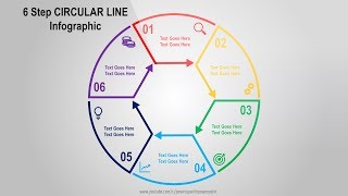 16.Create 6 Step CIRCULAR LINE Infographic|PowerPoint Presentation|Graphic Design|Free Template