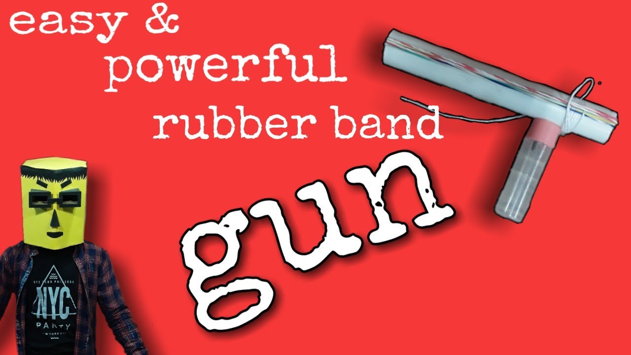 Powerful rubber band GUN 🤩 how to make gun at home ghar par gun