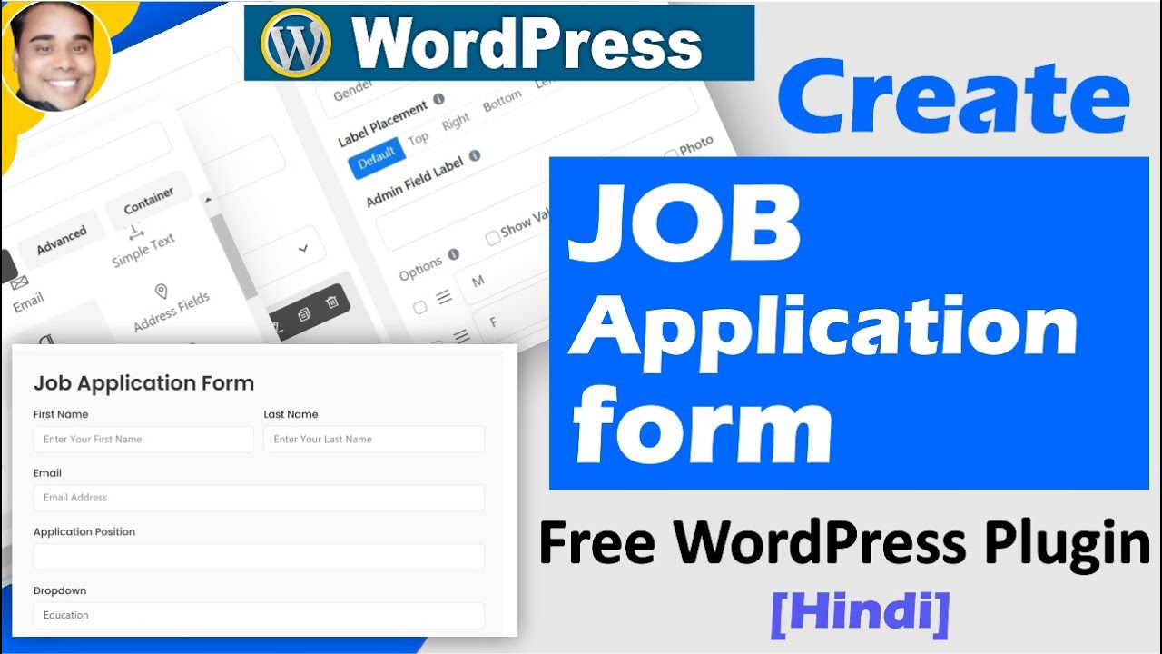 How to create job application form in wordpress site with free ...