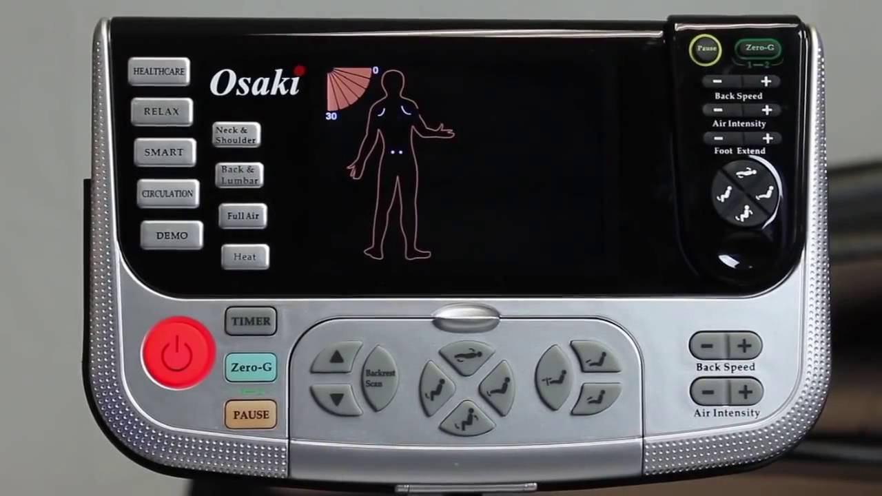 Osaki OS 4000 Massage Chair Remote Functions - YouTube