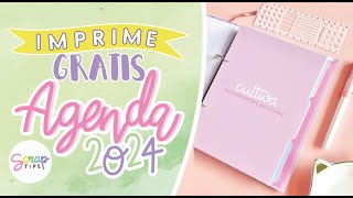 Cómo imprimir 🖨 Agenda 2024 🎀📒 | Parte 1 | Descarga archivo PDF GRATIS | SCRAPtips