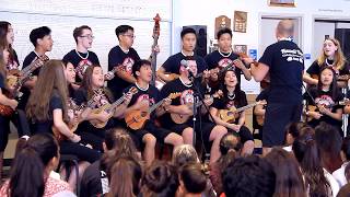 Langley Ukulele Ensemble 2018 Hawaii - Awesome Performance and Best Crowd Reaction Ever