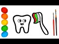 Сурет салу тіс /How to draw teeth /Bolalar uchun tish rasm chizish /Рисование зубы для детей