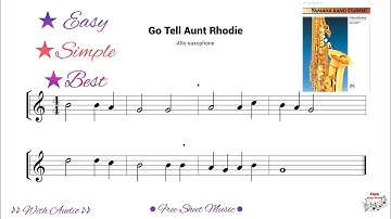 Go Tell Aunt Rhodie- saxophone sheet music