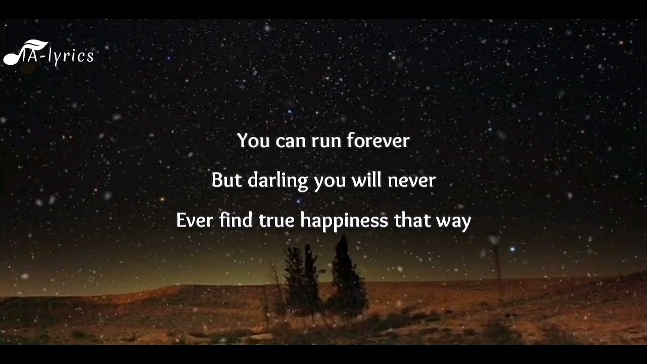 can't run from yourself- beol hanne (lyrics)