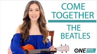 Video thumbnail of ""Come Together" by the Beatles - Ukulele Tutorial With Full Play Along"