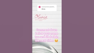 cursive writing the name "Olivia " 😊✍️