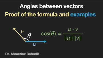 Angles between the vectors. Proof of the formula and examples.