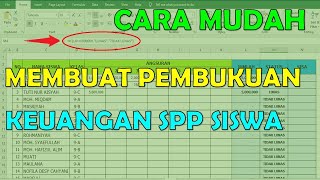 Cara Mudah Membuat Pembukuan Keuangan SPP Siswa & Database Keuangan SPP Di Excel