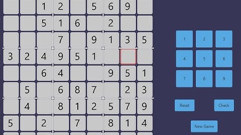 Sudoku Game using JavaFX