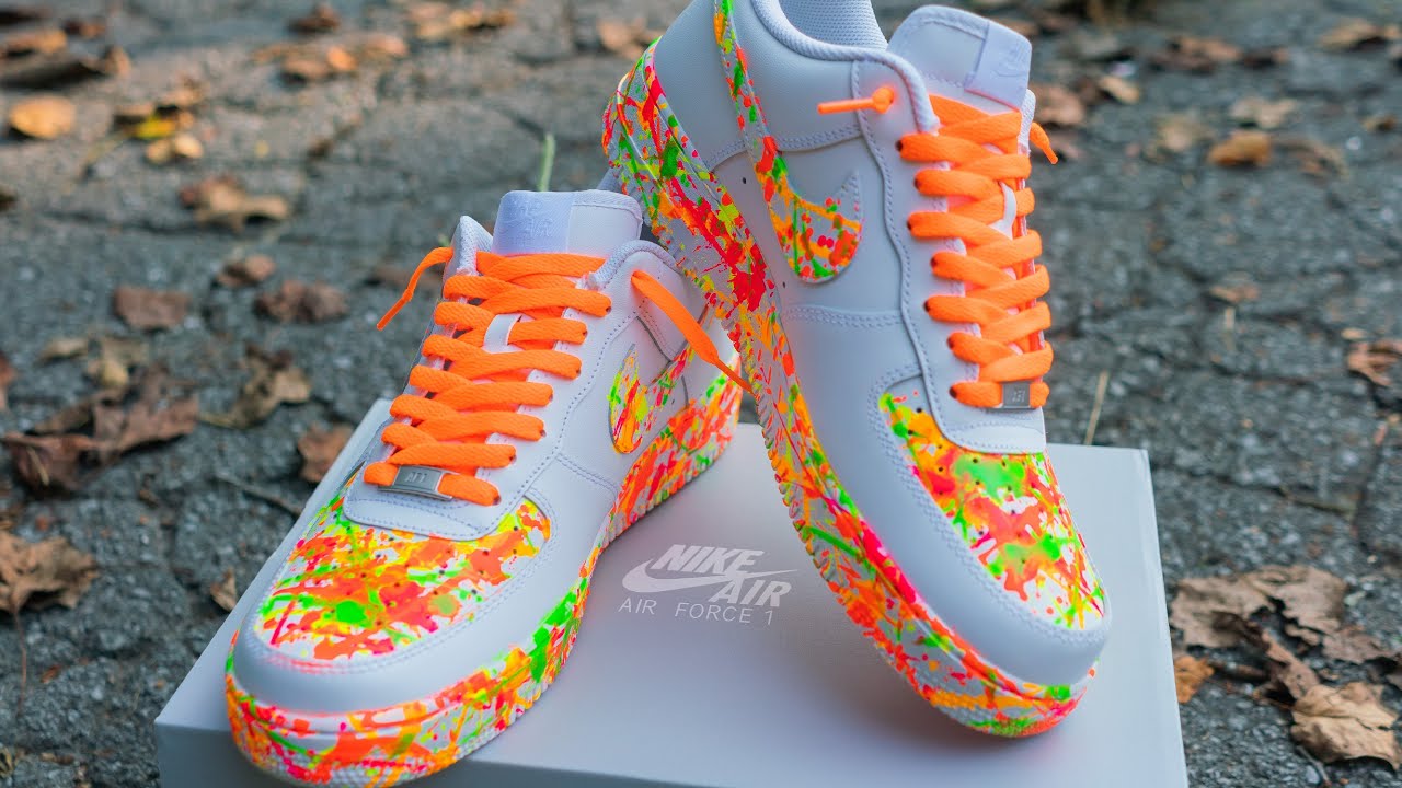 Nike, Shoes, Air Force Customized Degraded Splashed