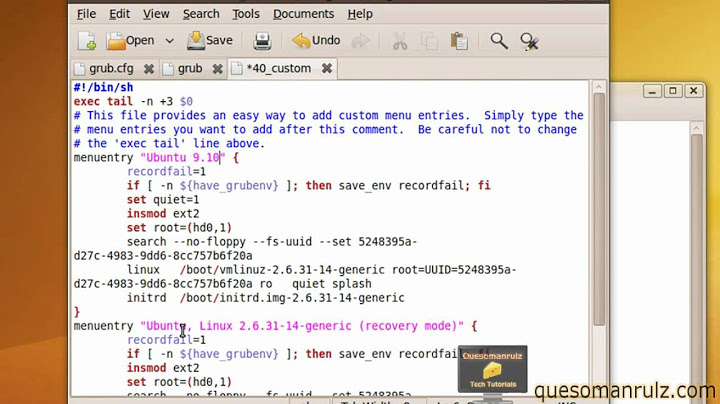 Editing / Adding Grub 2 Menu Entries (Ubuntu 9.10 and Up)