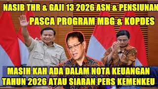 Nasib Tunjangan Hari Raya Dan Gaji 13 Asn Pensiunan Tahun 2026 Pasca Program Mbg Dan Kopdes