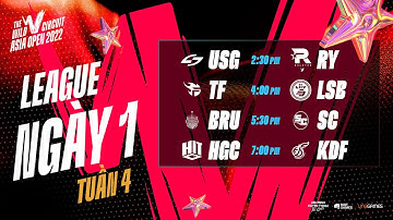 USG vs RY | TF vs LSB | BRU vs SC | HGC vs KDF - WCAO 2022 | VÒNG LEAGUE - TUẦN 4 NGÀY 1
