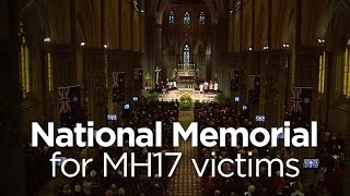 Catholic Archbishop of Melbourne Denis Hart begins the MH17 memorial