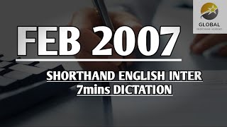 FEB 2007 SHORTHAND DICTATION ENGLISH INTER SPEED 7mins ππβπΌπβ¨ FEB 2007 SHORTHAND DICTATION ENGLISH INTER SPEED 7mins ππβπΌπβ¨