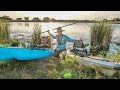 Pond Fishing THICK GRASS  with New Paddle Kayaks!