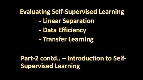 Part-2 contd.. : Evaluating Self-Supervised Learning Models