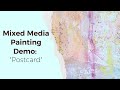 Abstract painting demo  working with mixed media