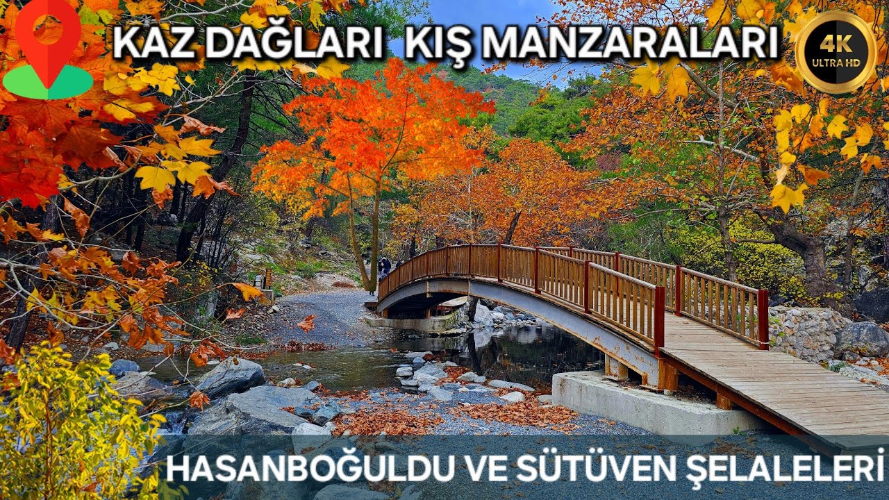 KAZ DAĞLARI ŞELALELERİ - HASANBOĞULDU VE SÜTÜVEN ŞELALESİ KIŞ MANZARALARI 4K (2024)