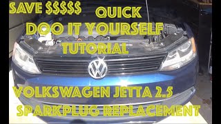 VolksWagon Jetta 2.5 Spark Plug Replacement Save money & DIY Tutorial