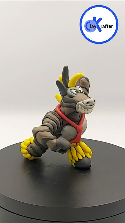I MADE CK ZEBRA BANANZA OUT OF CLAY ART #dk #shorts #art #nostalgia   #bananza  #nintendo