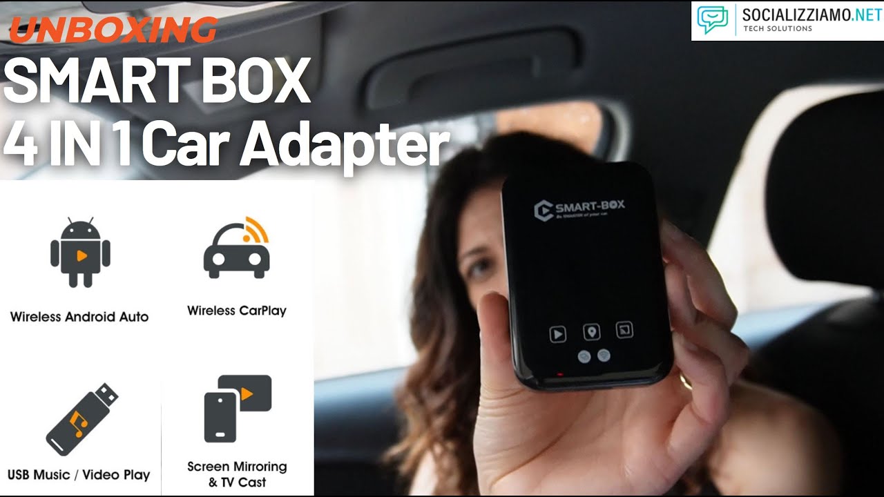 Unboxing Smart-box: Wireless CarPlay. Wireless Android Auto. Phone Cast.  U-dish Media Playback 