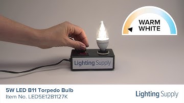 TCP 5W LED B11 Torpedo Bulb (LED5E12B1127K)