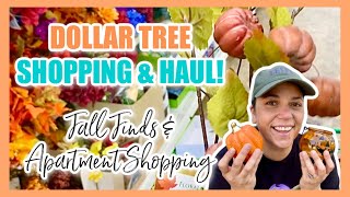 DOLLAR TREE HUGE HAUL ++ SHOP WITH ME Fall Decor Finds and Apartment Supplies Shopping