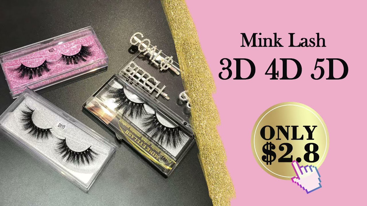 3D 4D 5D 25mm Mink Lash Sexy Lash Extensions Handmade 100% Real Mink Hair Eyelash