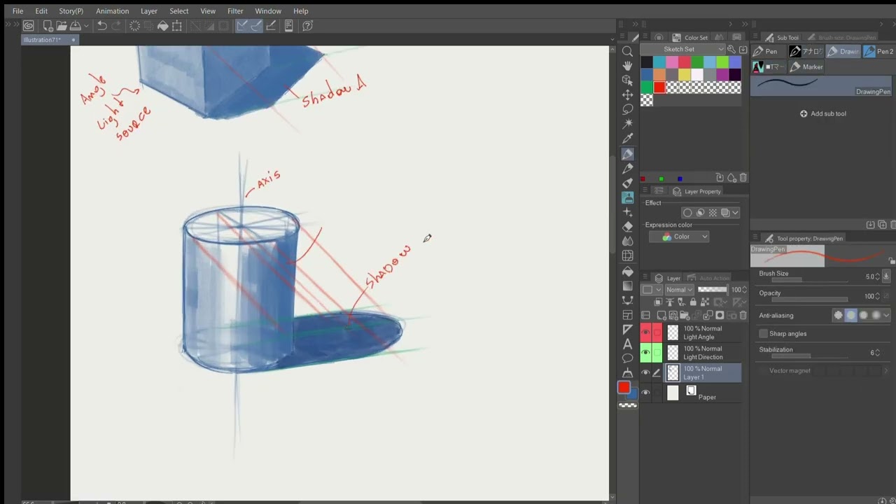 141124 Drawing Practice 29 Succeeding at Cast Shadows