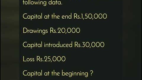 Financial Accounting - UG - Single entry system or Accounts from incomplete Records - Class 4