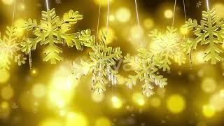 Ice Crystal Snowflake On Golden Particles | Motion Graphics - Envato elements