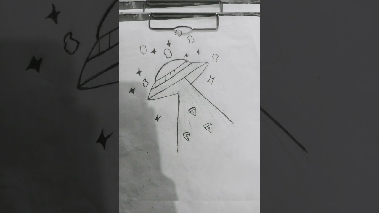 Easy sketch ✏️ spaceship 🚀 