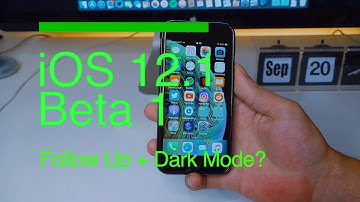 iOS 12 1 Follow Up - Dark Mode in Progress?