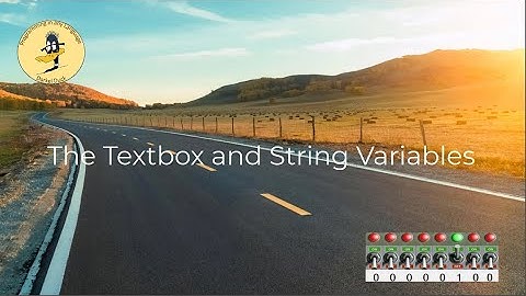 The Textbox and String Variables