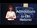 Admissions to ebs helsinki