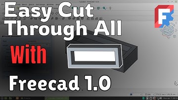 FreeCAD 1.0 Tutorial how to use a through all pocket tool
