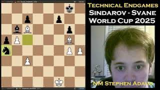 Art and Science! Beautiful Strategic Endgame in the 2025 World Cup: Sindarov - Svane