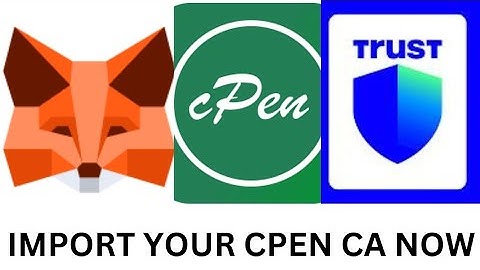 How to import cPen contract address on Metamask and Trust wallet and receive your tokens
