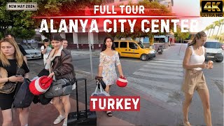 Alanya Street Tour ! Alanya Antalya Turkey ! Turkey Travel ! Virtual Walking Tour ! Alanya 4K 60FPS