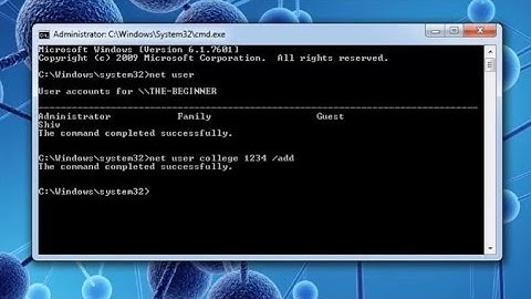 How to create or delete admin and standard user account via cmd: Cool CMD Tricks