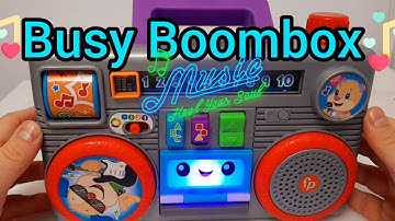 Fisher Price Laugh Learn Busy Boombox UK English @ToysFunKidsUK 