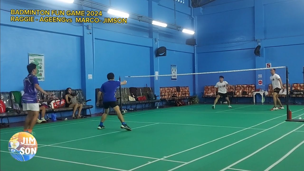 2024.01.14 BADMINTON FUN GAME | RAGGIE - AGEENG vs MARCO - JIMSON - YouTube