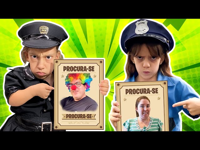 MC Divertida e Bebê JP fingem brincar de ser policiais e prendem o