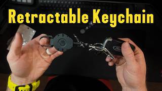 Retractable Keychain Heavy Duty Carabiner Badge Holder Tactical ID Badge Reel for up to 8 oz