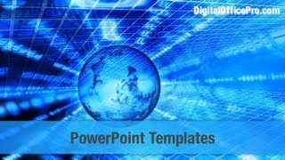 Binary World PowerPoint Template Backgrounds - DigitalOfficePro #04509W