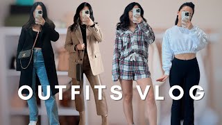 AMY SUN(DAY) VLOG: what i wore this month, alo haul, packing for overnight trip, first snow day ❄️